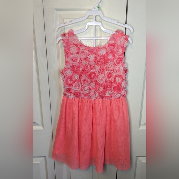 Lot of 2 sz8 Newberry blue lace star & Children's Place coral floral dresses GUC - Picture 9 of 11